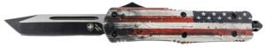 TEMP LWUS231 LRG WOOD US FLAG TANTO 440C BLK