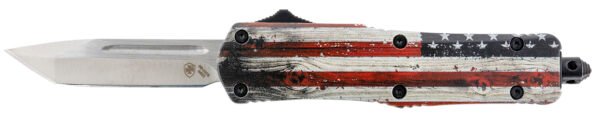TEMP SWUS232 SML G2 WOOD US FLAG TANTO 440C SLV