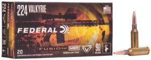 Federal F224VLKMSR1 Fusion MSR 224Valkyrie 90gr Bonded Soft Point 20 Per Box/10 Case