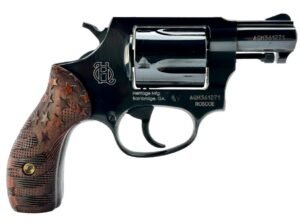 Roscoe .38 Spl 2" Blk/Wd Engraved Grips 5-rd