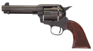 Taylors & Company 550885DE Runnin Iron Black Rock 45 Colt (LC) Caliber with 4.75" Barrel, 6rd Capacity Cylinder, Overall Black Nitride Finish Steel, Checkered Walnut Grip & Overall Taylor Polish