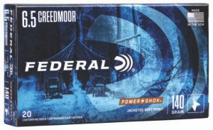 Federal 65CRDB Power-Shok  6.5Creedmoor 140gr Jacketed Soft Point 20 Per Box/10 Case