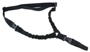 TacFire SL002B One Point Sling Black Nylon 30"-40" OAL Adjustable Double Bungee Rifle