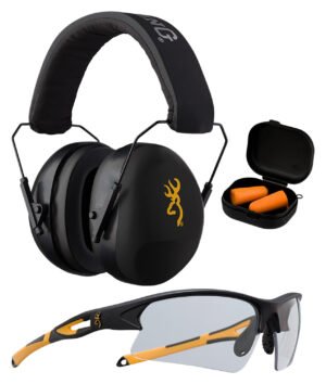 Browning 126368 Range Kit  Foam Plastic with Foam 27 dB 36 dB Over the Head Orange Black Adult