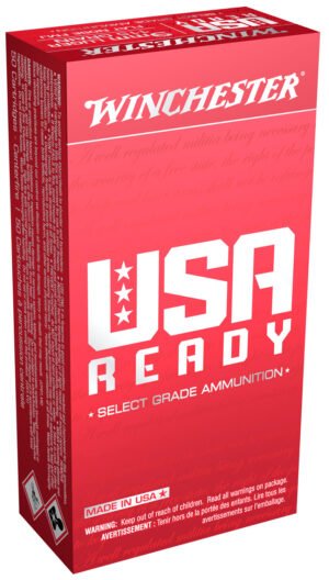 Winchester Ammo RED9 USA Ready 9mmLuger 115gr Full Metal Jacket Flat Nose 50 Per Box/10 Case