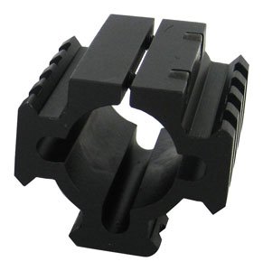 TACSTAR RAIL MOUNT FOR 12GA. - SHOTGUN TUBE 1.8" LONG BLACK