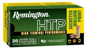 Remington Ammunition 28295 HTP  9mmLuger 147gr Jacketed Hollow Point 20 Per Box/25 Case