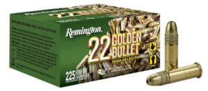 Remington Ammunition 21229 Golden Bullet Rimfire 22LR 36gr Plated Hollow Point 225 Per Box/10 Case