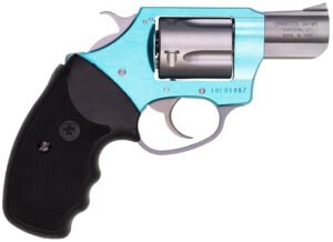 Charter Arms 53860 Undercover Lite Santa Fe Sky Small 38 Special, 5 Shot 2" Stainless Steel Barrel & Cylinder, Turquoise Aluminum Frame w/Black Finger Grooved Rubber Grip, Exposed Hammer