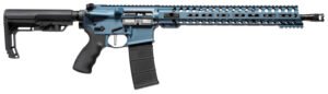 Patriot Ordnance Factory 01580 Wonder  5.56x45mm NATO 16.50" 30+1 Blue Titanium Cerakote 6 Position MFT Minimalist Stock