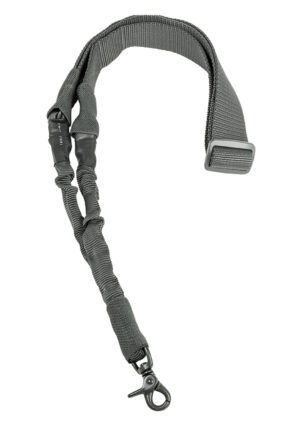 NcStar AARS1PU Single Point Sling  Urban Gray Nylon 44"-60" OAL Adjustable Bungee Rifle