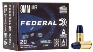 Federal S9SJT1 Syntech Defense 9mmLuger 138gr Segmented Jacketed Hollow Point 20 Per Box/10 Case