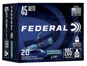 Federal S45SJT1 Syntech Defense 45ACP 205gr Segmented Jacketed Hollow Point 20 Per Box/10 Case