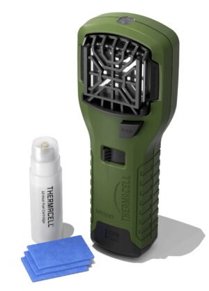 Thermacell MR300G MR300 Portable Repeller Olive Effective 15 ft Odorless Scent Repels Mosquito Effective Up to 12 hrs