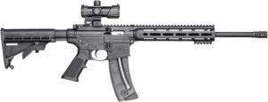 Smith & Wesson 12722 M&P15 Sport OR 22 LR 25+1 16.50" Matte Black Barrel, Optic Ready w/Red & Green Dot Optic Receiver, Black 6 Position Stock
