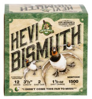 HEVI-Shot HS14502 HEVI-Bismuth  12Gauge 3.50" 1 1/2oz Bismuth 2Shot 25 Per Box/10 Case