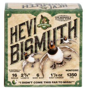 HEVI-Shot HS16706 HEVI-Bismuth  16Gauge 2.75" 1 1/8oz Bismuth 6Shot 25 Per Box/10 Case