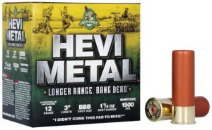 HEVI-Metal HS38008 HEVI-Metal Longer Range 12Gauge 3" 1 1/4oz BBBShot 25 Per Box/10 Case