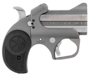 Bond Arms BARN Roughneck  38 Special/357 Mag 2 Shot 2.50" Rough Matte Stainless Steel Barrel & Frame, Black Rubber Grips