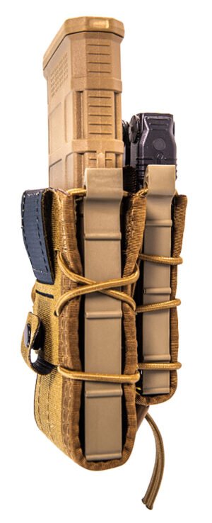 High Speed Gear 13DD10CB TACO Double Decker Mag Pouch Coyote Brown Nylon Belt Belts 2.25" Wide Compatible w/ Rifle Compatible w/ Pistol