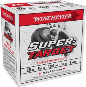 Winchester Ammo TRGT208 Super-Target  20Gauge 2.75" 7/8oz 8Shot 25 Per Box/10 Case