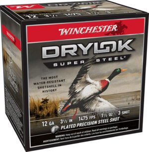 Winchester Ammo SSH12LH3 Drylok Super Steel High Velocity 12Gauge 3.50" 1 1/2oz 3Shot 25 Per Box/10 Case