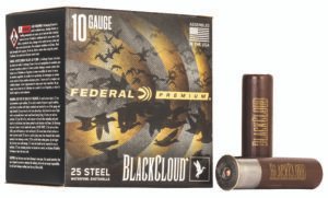 Federal PWBX107BB Black Cloud FS 10Gauge 3.50" 1 5/8oz BBShot 25 Per Box/10 Case
