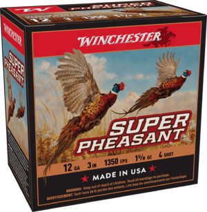 Winchester Ammo X123PH4 Super Pheasant Magnum High Brass 12Gauge 3" 1 5/8oz 4Shot 25 Per Box/10 Case