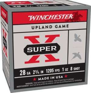 Winchester Ammo X28H8 Super X Heavy Game Load High Brass 28Gauge 2.75" 1oz 8Shot 25 Per Box/10 Case