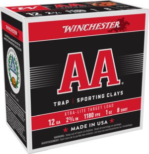 Winchester Ammo AAL128 AA Xtra-Lite 12Gauge 2.75" 1oz 8Shot 25 Per Box/10 Case