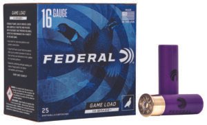 Federal H16375 Game-Shok High Brass 16Gauge 2.75" 1 1/8oz 7.5Shot 25 Per Box/10 Case