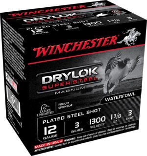 Winchester Ammo XSM1233 Drylok Super Steel Magnum 12Gauge 3" 1 3/8oz 3Shot 25 Per Box/10 Case