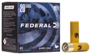 Federal H2008 Game-Shok Upland 20 Gauge 2.75" 7/8 oz 8 Shot 25 Per Box/ 10 Case