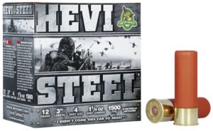 HEVI-Shot HS60004 HEVI-Steel  12Gauge 3" 1 1/4oz 4Shot 25 Per Box/10 Case