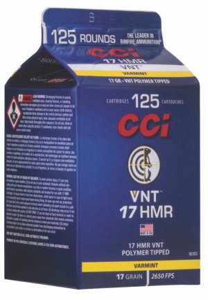 CCI 923CC VNT Rimfire 17HMR 17gr Varmint Tipped 125 Per Box/10 Case