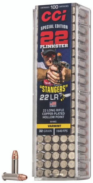CCI 50100CC Stangers  22LR 32gr Copper Plated Hollow Point 100 Per Box/50 Case