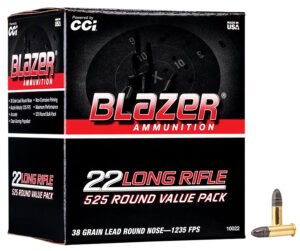 CCI 10022 Blazer Rimfire 22LR 38gr Lead Round Nose 525 Per Box/10 Case