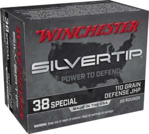 Winchester Ammo W38ST Silvertip  38Special 110gr Silvertip Jacket Hollow Point 20 Per Box/10 Case