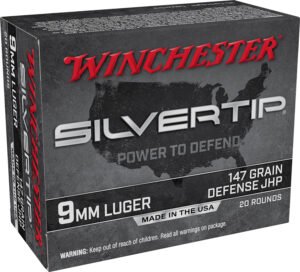 Winchester Ammo W9MMST2 Silvertip  9mmLuger 147gr Silvertip Jacket Hollow Point 20 Per Box/10 Case