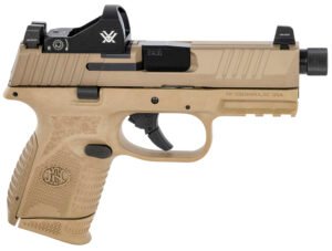 FN 66100797 509 Compact Tactical 9mm Luger 4.32" Threaded Barrel, 12+1/24+1, FDE Polymer Frame w/Mounting Rail, Optic Cut FDE Stainless Steel Slide, Includes Viper Red Dot