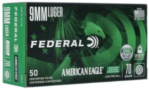 Federal AE9LF1 American Eagle IRT  9mmLuger 70gr Lead Free IRT 50 Per Box/10 Case