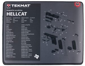 TekMat TEKR20HELLCAT  Ultra 20 Cleaning Mat Black/Gray Rubber 15"x20" Springfield Hellcat Parts Diagram