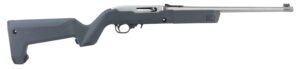 Ruger 31152 10/22 Takedown 22 LR 10+1 16.40" Barrel, Satin Stainless Steel, Magpul X-22 Backpacker Stealth Gray Stock, Cross-Bolt Manual Safety, Includes 4 BX-1 Magazines
