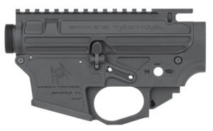 Spikes Tactical STSB920 Upper/Lower Set  AR-15 9mm Compatible w/Glock Mags, Black Hardcoat Anodized