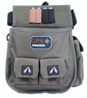 GPS Bags 1093CSP Deluxe Double Shotshell Pouch Olive Polyester Waist Mount 30-52" Belt