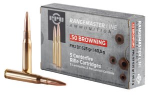 PPU PPRM50 Rangemaster  50BMG 625gr Full Metal Jacket 5 Per Box/20 Case