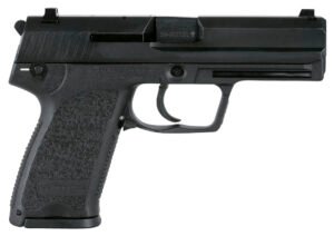 HK 81000316 USP V1 SA/DA 40 S&W Caliber with 4.25" Barrel, 10+1 Capacity, Overall Black Finish, Serrated Trigger Guard Frame, Serrated Steel Slide & Polymer Grip Includes 2 Mags