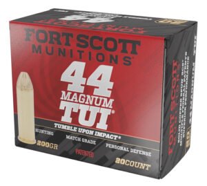 Fort Scott Munitions 44MAG200SCV Tumble Upon Impact (TUI)  44RemMag 200gr Solid Copper Spun 20 Per Box/25 Case