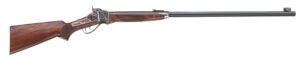 Taylors & Company 210144 1874 Sharps Long Range 45-70 Gov 1rd 34" Black Half Octagonal Barrel, Color Case Hardened Rec, Fixed Walnut Checkered Stock