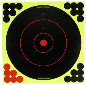 Birchwood Casey TDSNC1212PK Target Dispenser  Adhesive Paper 12" Bullseye, Includes Pasters 12 PK